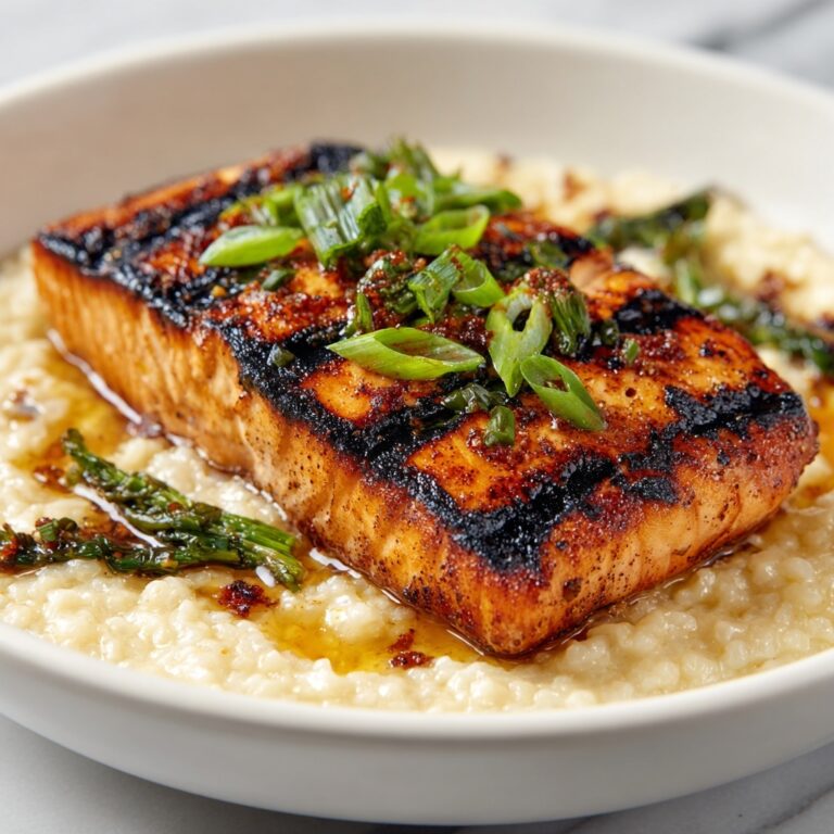 Japanese-Style Shiitake Mushroom Risotto with Seared Salmon Recipe