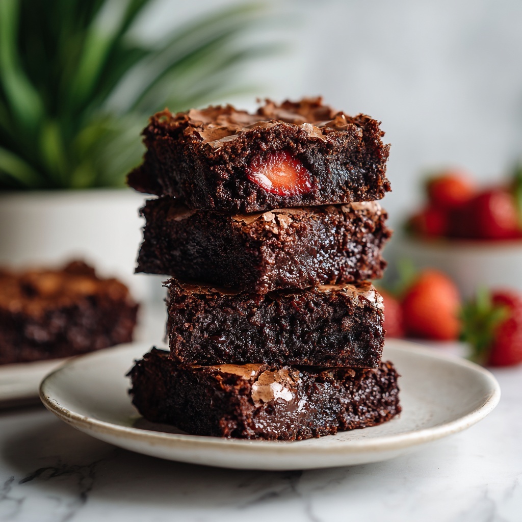 Strawberry Brownies Recipe - Recipe Image