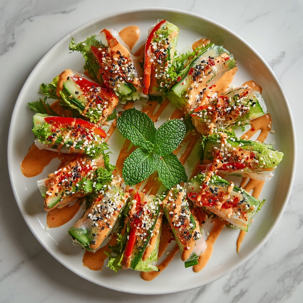 Vegetarian Spring Rolls with Peanut Dipping Sauce Recipe - Recipe Image