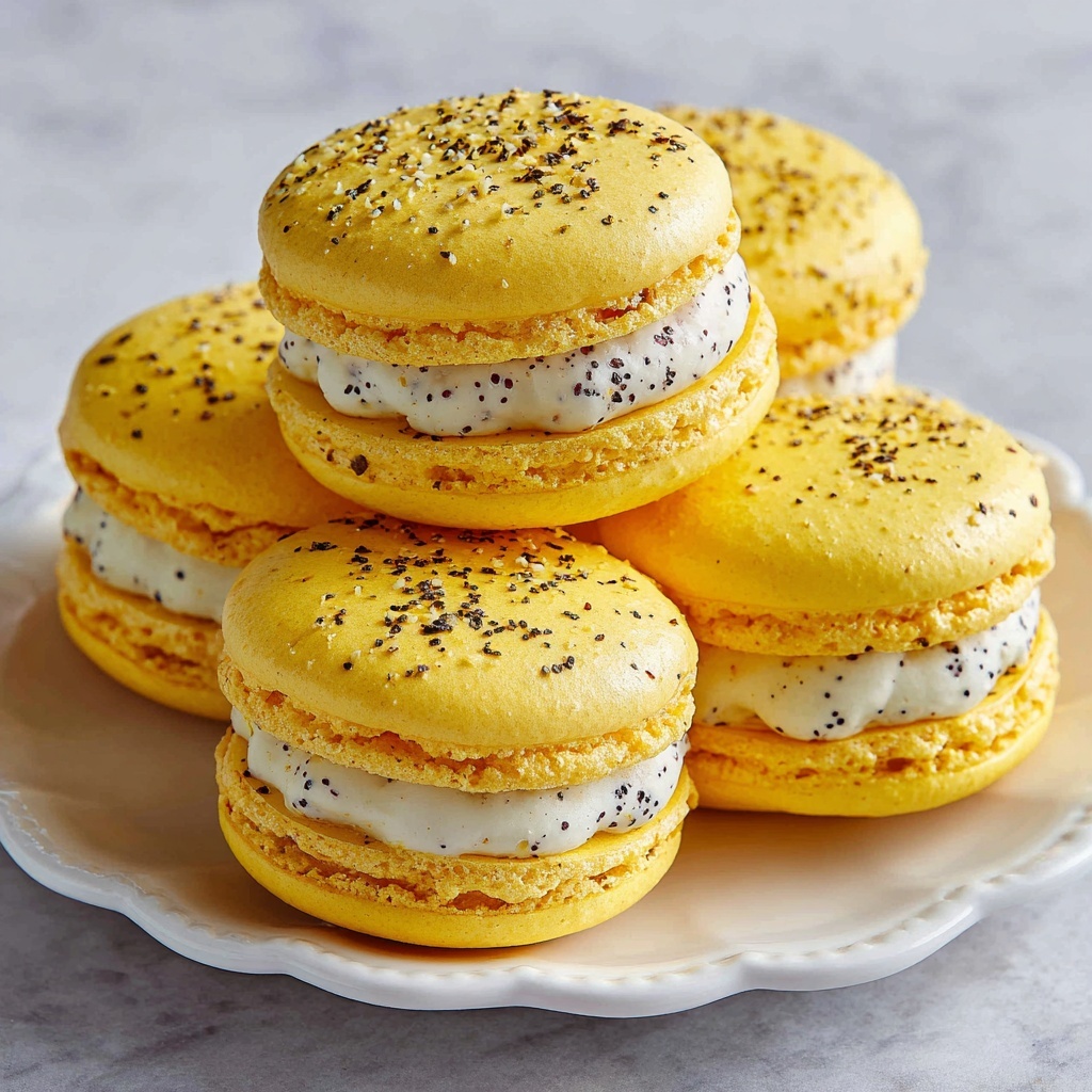 Lemon Poppy Seed Macarons Recipe - Recipe Image