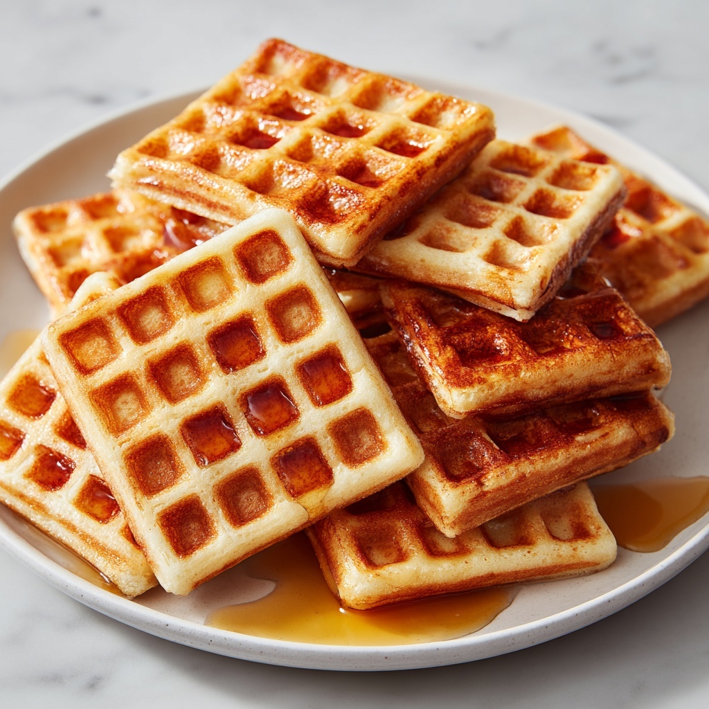Cornbread Waffle Bites with Honey Butter Syrup Recipe - Recipe Image