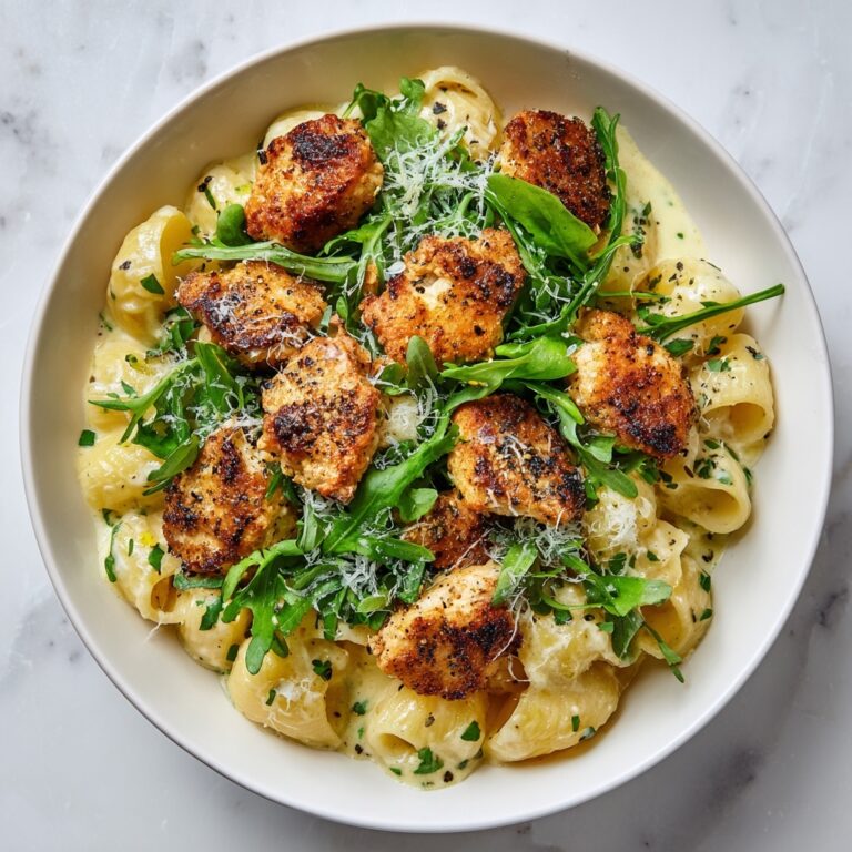 Cheesy Garlic Butter Chicken Bites with Creamy Parmesan Pasta Recipe