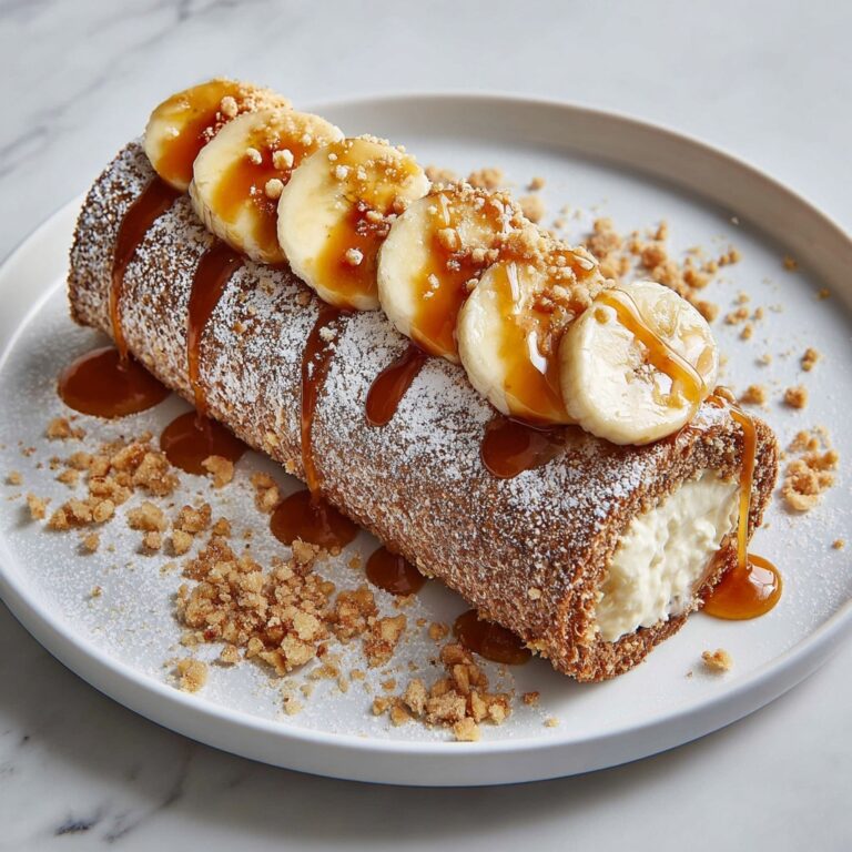 Caramel Banana Cake Roll Recipe