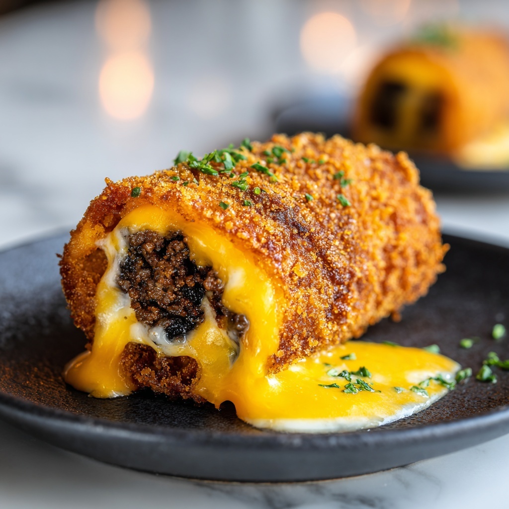 Crispy Cheeseburger Egg Rolls Recipe - Recipe Image