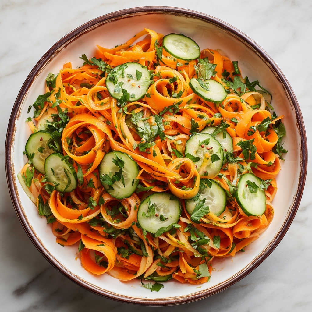 Cucumber Carrot Salad with Tangy Honey Dressing Recipe - Recipe Image