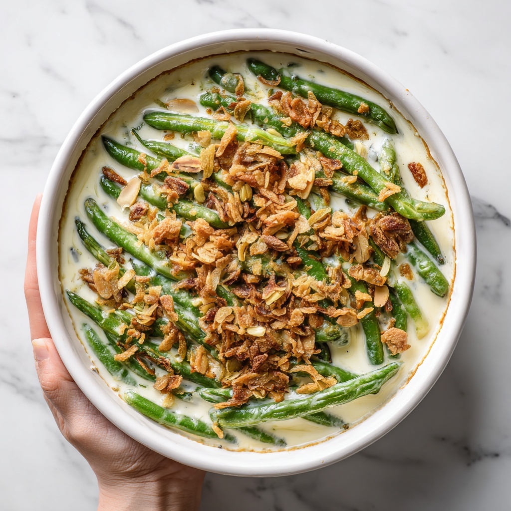 Easy Cream Cheese Green Bean Casserole Recipe - Recipe Image