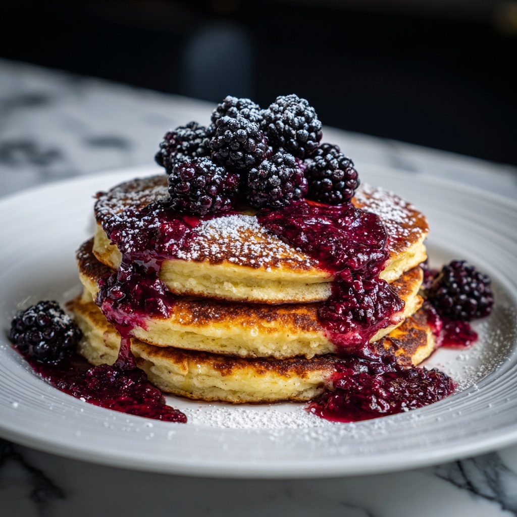 Cream Cheese Stuffed Blackberry Compote French Toast Recipe - Recipe Image