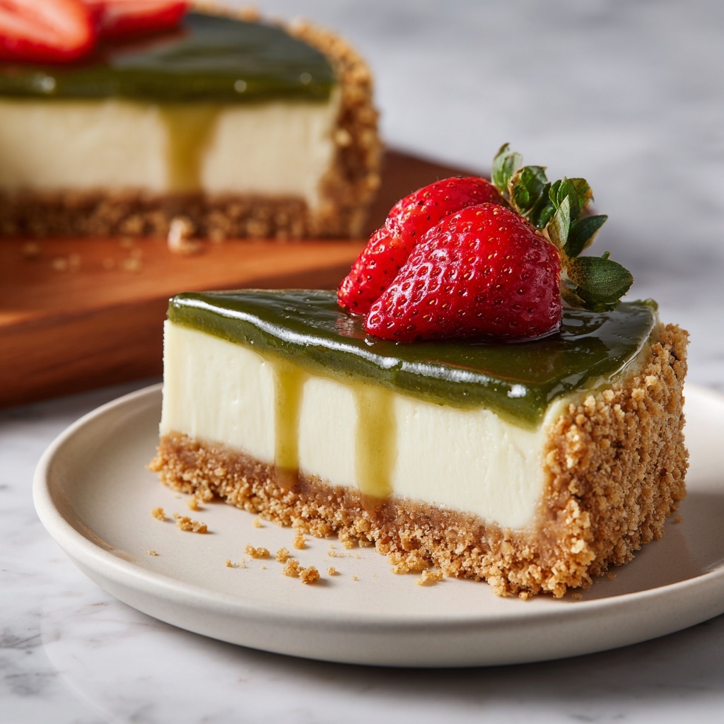 No Bake Pistachio Cheesecake Recipe - Recipe Image