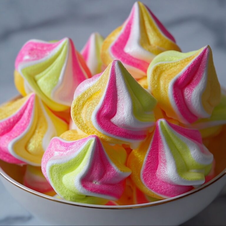 Rainbow Sherbet Meringues Recipe