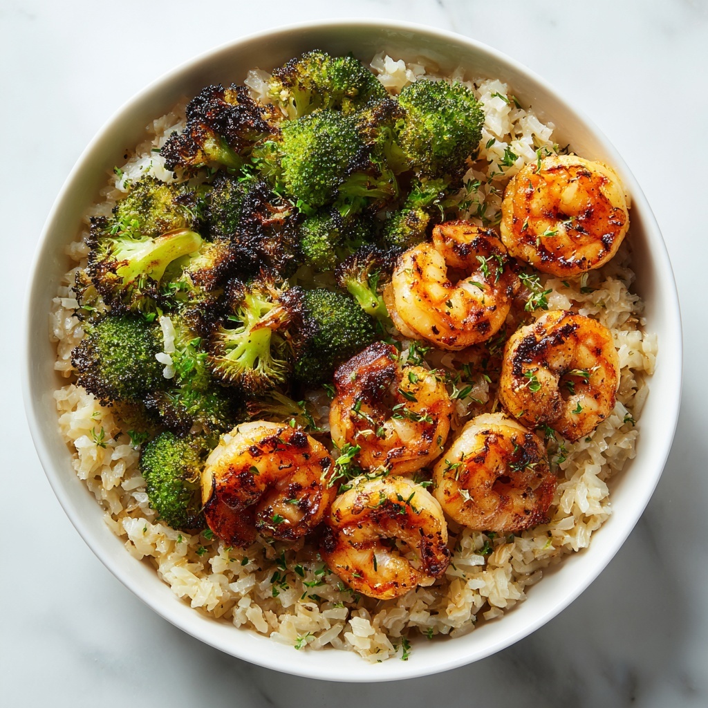 Honey Garlic Shrimp Bowls with Roasted Broccoli Recipe - Recipe Image