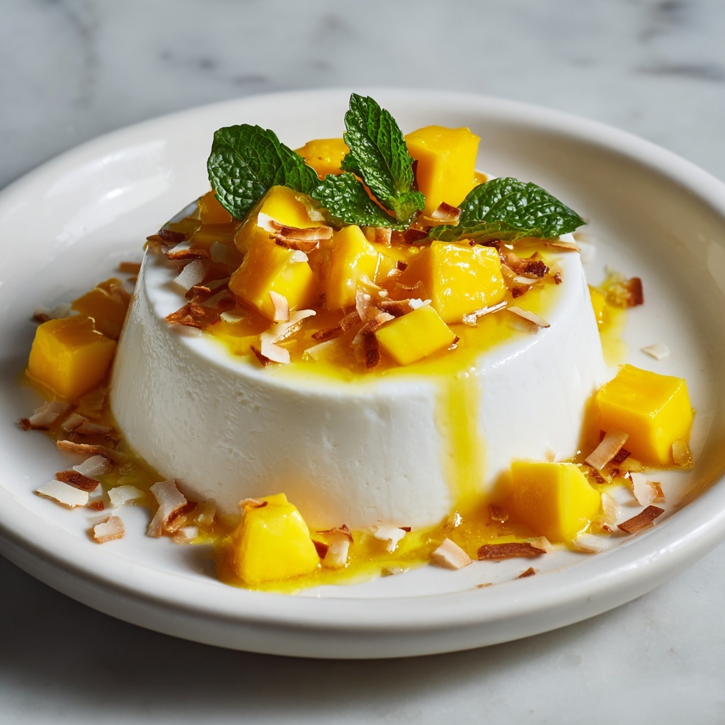 Mango Coconut Panna Cotta Recipe - Recipe Image