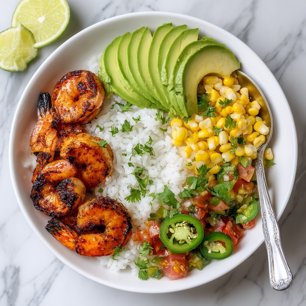 Chipotle Shrimp, Avocado, and Mango Rice Bowls Recipe - Recipe Image