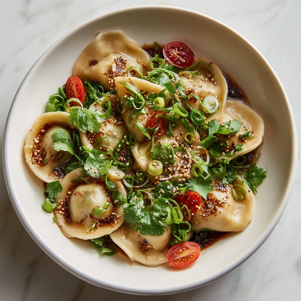 Viral Crispy Dumpling Salad Recipe - Recipe Image