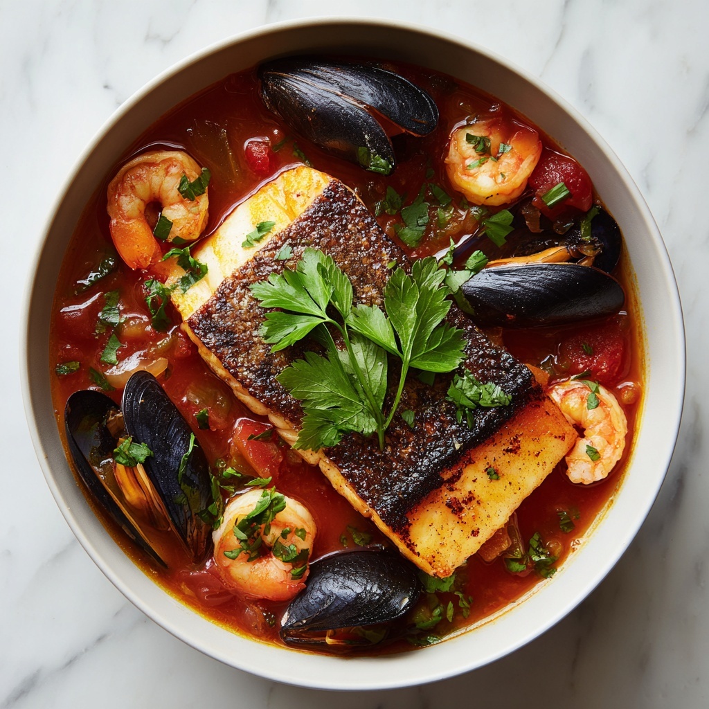 Creamy Bouillabaisse French Seafood Stew Recipe - Recipe Image