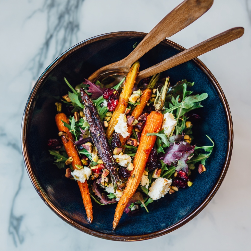Roasted Carrot Salad with Pistachios, Cranberries, and Citrus Dressing Recipe - Recipe Image