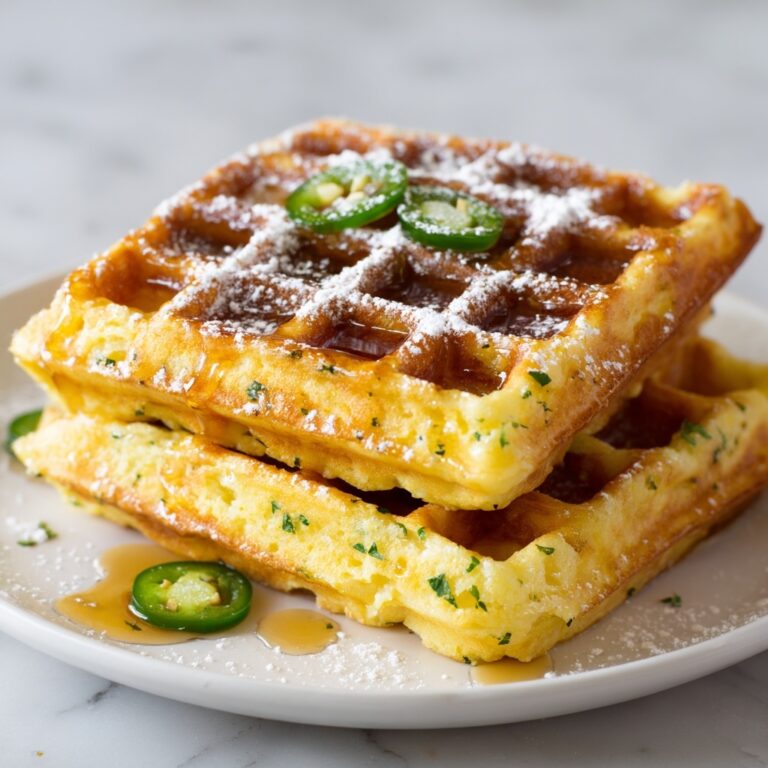 Cheddar Jalapeño Cornbread Waffles Recipe