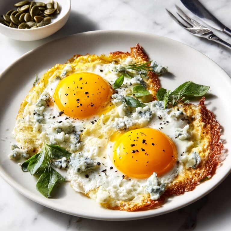 Crispy Feta Fried Eggs Recipe