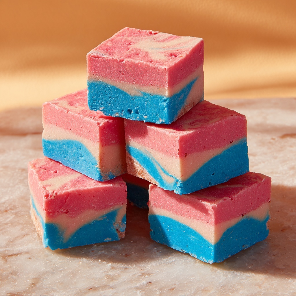 Homemade Cotton Candy Fudge Recipe - Recipe Image