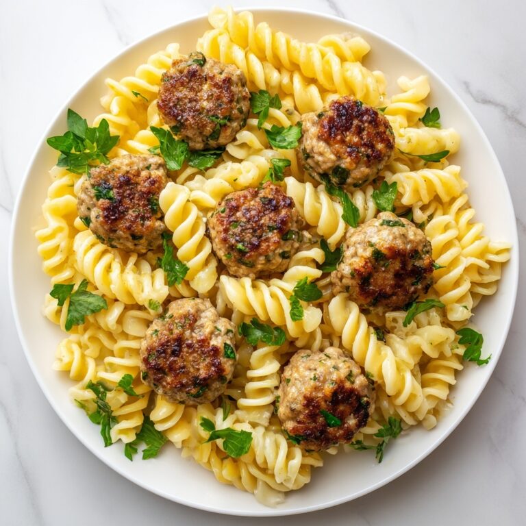 Baked Sage Chicken Meatballs with Parmesan Orzo Recipe