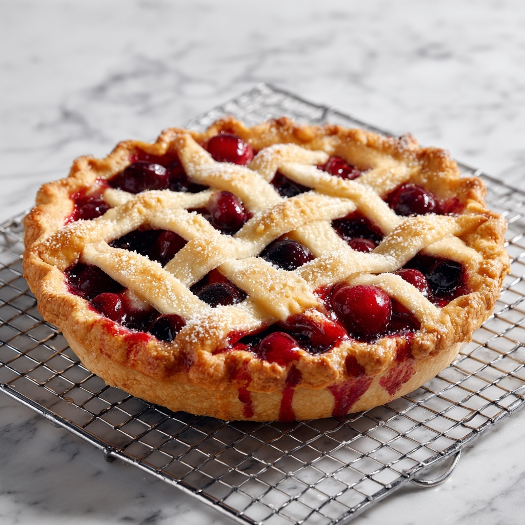 Baked Fresh Cherry Pie Recipe - Recipe Image