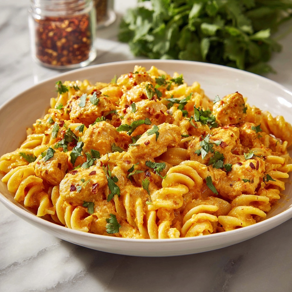 Butter Chicken Pasta Recipe - Recipe Image