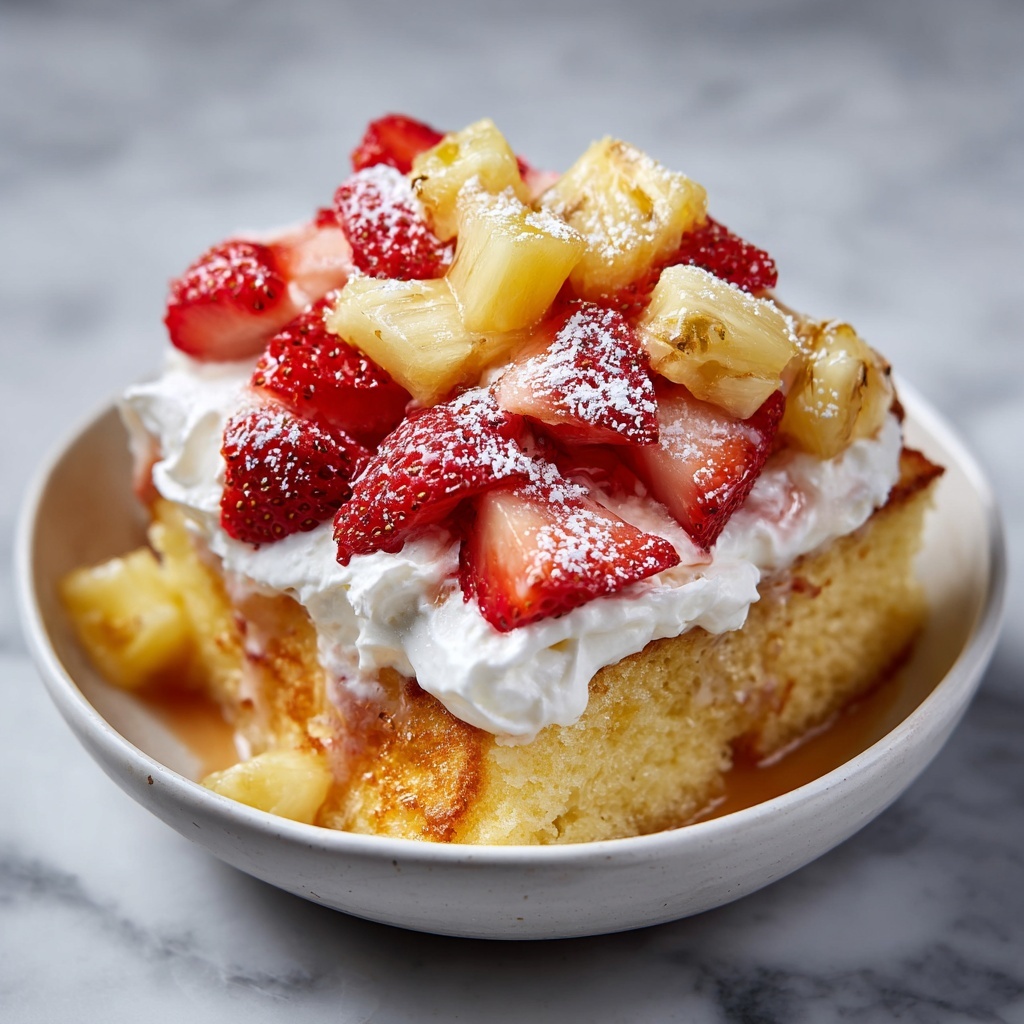 Tropical Strawberry Pineapple Shortcake Recipe - Recipe Image