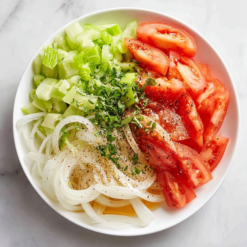 Cucumber, Onion, and Tomato Salad Recipe - Recipe Image