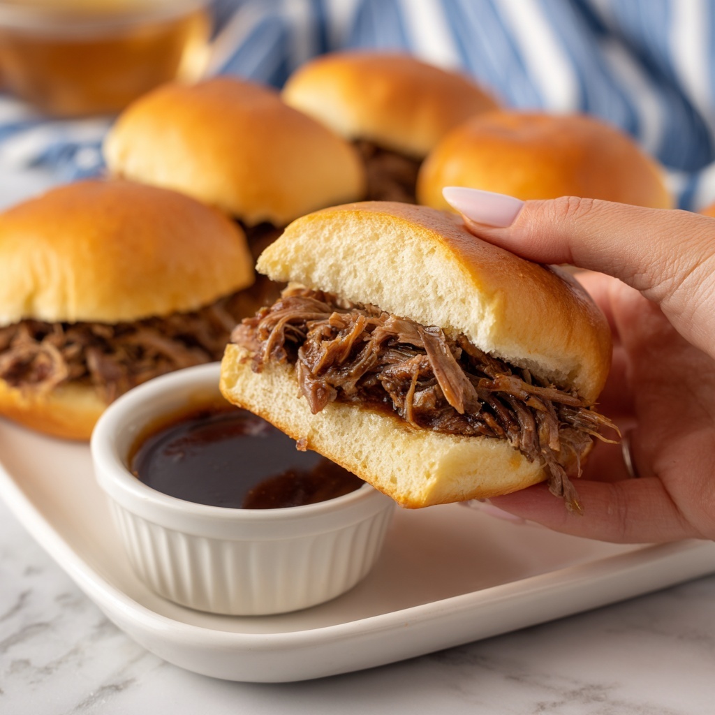 Crock Pot French Dip Sandwiches Recipe - Recipe Image