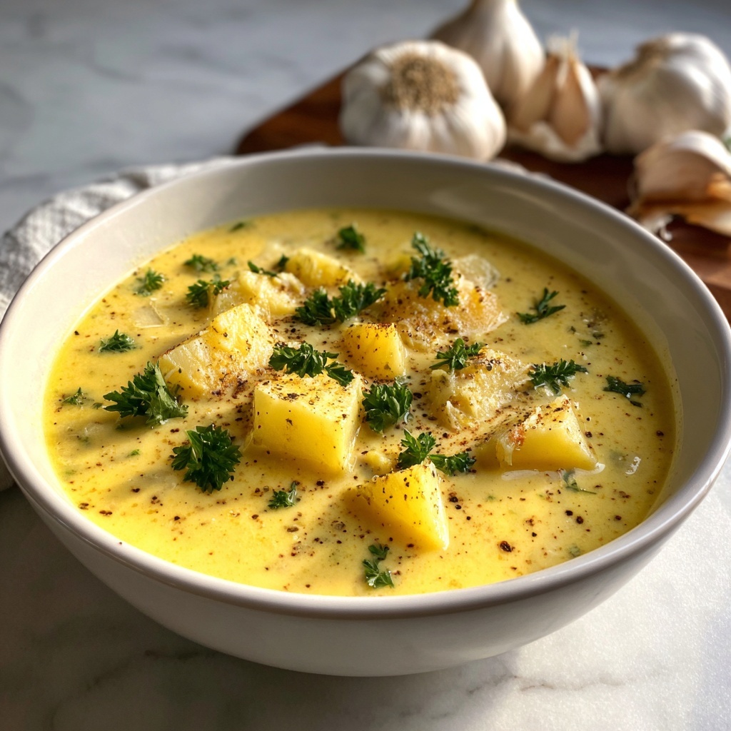 Roasted Garlic Potato Soup Recipe - Recipe Image
