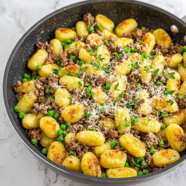 Gnocchi with Peas and Sausage Skillet Dinner Recipe