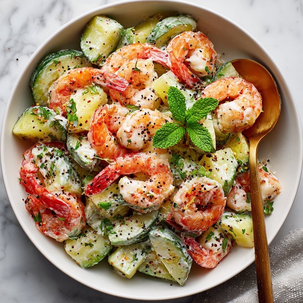 Creamy Cucumber Shrimp Salad Recipe - Recipe Image