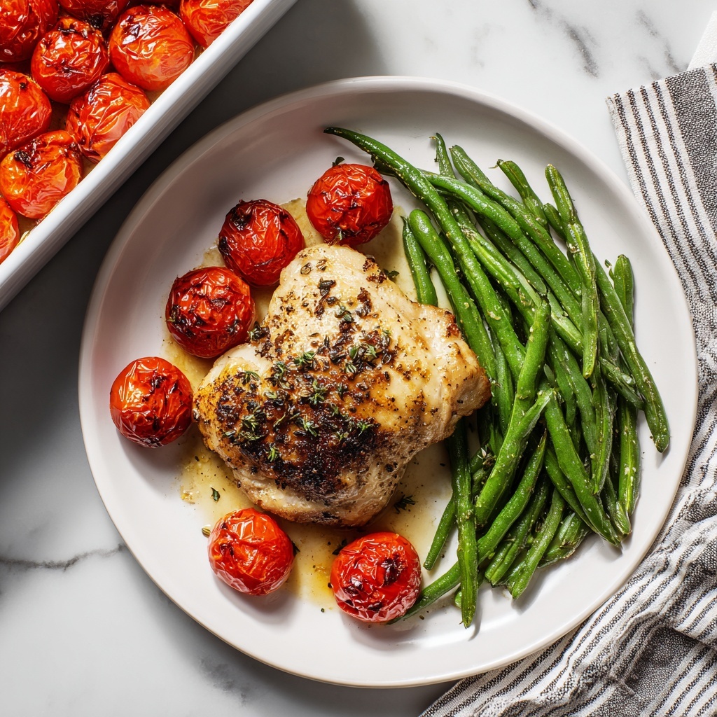 Oven Baked Balsamic Chicken with Cherry Tomatoes Recipe - Recipe Image