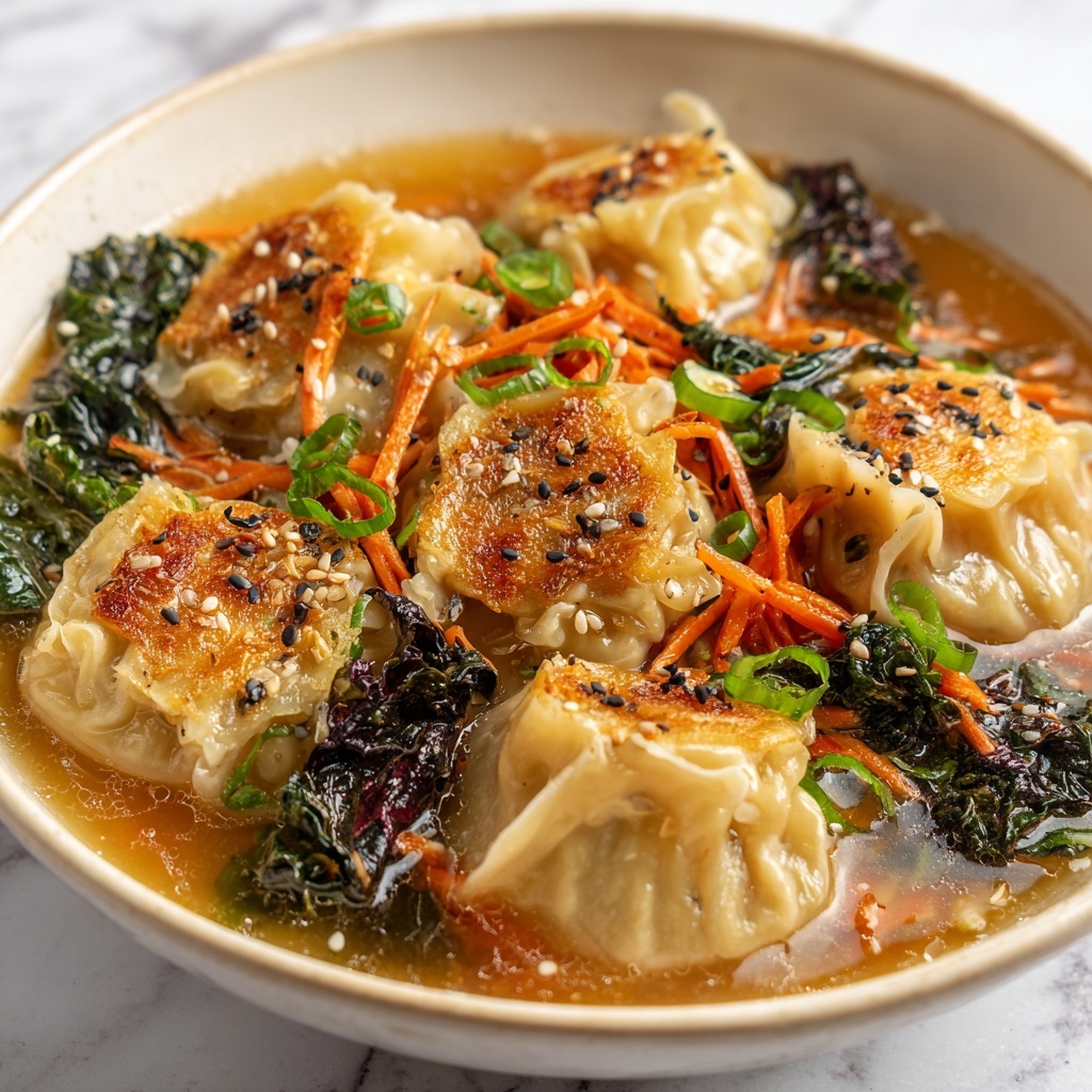 Comforting Beef Potsticker Soup: Delicious Bowl of Warmth Recipe - Recipe Image